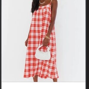 MuMu red plaid dress